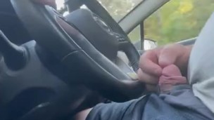 In my car, masturbating, on my way to work 