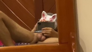 Multiple perspectives masturbation in bed