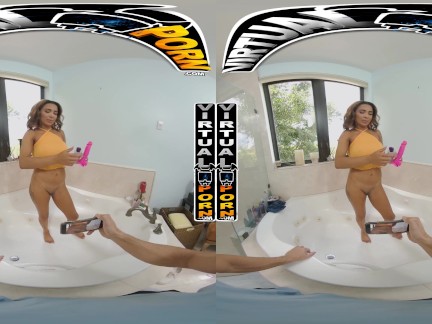VIRTUAL PORN - Busty Brunette Babi Star In Virtual Reality Will Put Smile On Your Face And Boner In Your Hands