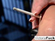 Victoria White shows off her long legs 4/16