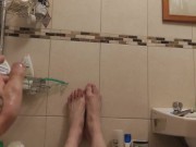 Very skinny lad shows off his amazing legs women have competition now 14/16