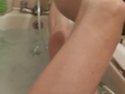 Very skinny lad shows off his amazing legs women have competition now 2/16