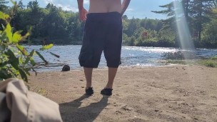 Very Shy Skinny dipping at the beach