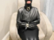 Bound in Leather Straightjacket and Hobble Dress