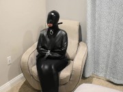 Bound in Leather Straightjacket and Hobble Dress - Screenshot 13 of 16 - Kink