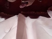Massaging cock after masturbation cum 1/16