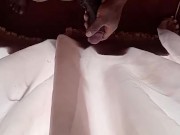 Massaging cock after masturbation cum 11/16