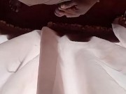 Massaging cock after masturbation cum 12/16