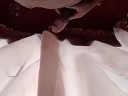 Massaging cock after masturbation cum 13/16
