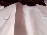 Massaging cock after masturbation cum 15/16