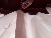 Massaging cock after masturbation cum 2/16