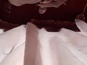 Massaging cock after masturbation cum 6/16