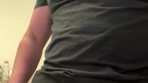 Showing off dick in gray sweatpants. More on onlyfans.