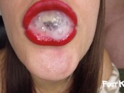 Hot Blowjob to her beloved husband, in a warm bathrobe by⭐FixitKitty 14/16