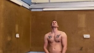 Horny work wank ends with me cumming on the floor