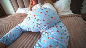Sweet tiny stepdaughter was caught masturbating