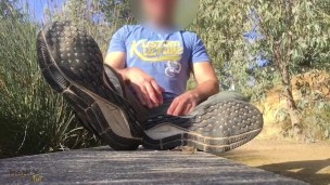 Just a walk - feet got hot - hope you don’t mind if I take my shoes and socks off