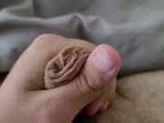 Twink teases small Uncut Cock 7/16