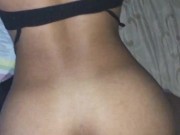 En cuatro con mi novia y me corro en encima de ella casero!! 14/16