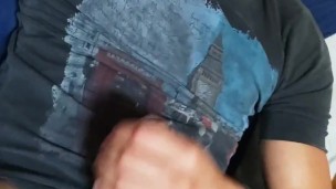 Playing with my hairy cock