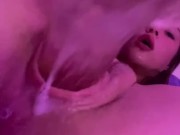 Teen slut fucking herself with dildo pussy dripping cum 16/16