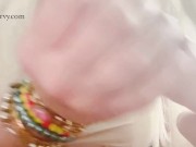 The many bracelets dildo jerk off!  15/16