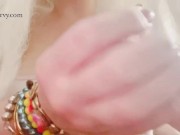 The many bracelets dildo jerk off!  3/16