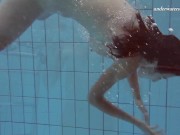 Czech teen Sima in the public swimming pool nude 8/16
