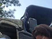 I love sucking the hubby's dick outdoors 3/16