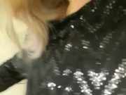 My slut showed her current holes before the date