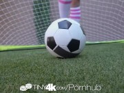 TINY4K Sexy Sports Girl Loves To Cum Hard Before Soccer Game 1/16