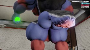 Cerberus Muscle and Hyper Magic Rock Growth Animation