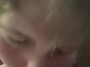 Girlfriend expertly sucks my uncut dick to wake me up until very thick cum shot 12/16