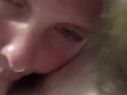 Girlfriend expertly sucks my uncut dick to wake me up until very thick cum shot 13/16