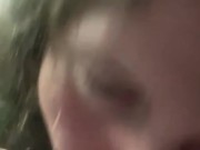 Girlfriend expertly sucks my uncut dick to wake me up until very thick cum shot 14/16