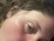 Girlfriend expertly sucks my uncut dick to wake me up until very thick cum shot 5/16