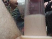 I pump my uncut cock with a penis pump 7/16