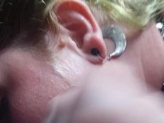 I cum on my girlfriends face while she pumps her nipple 15/16