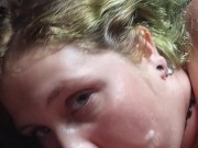 I cum on my girlfriends face while she pumps her nipple 16/16