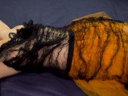 Halloween pumpkin oil massage make shaking squirt orgasm 1/16