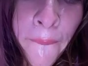 19 year old slut spitting and playing with creamy pussy 5/16