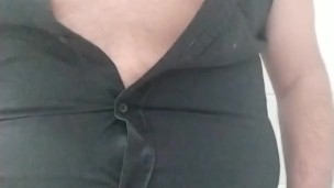 Cumshot in the office toilet 