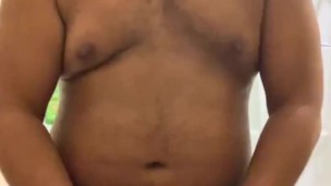 Oiled Latino Bear Stroking
