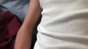 Horny Boy Creamy Cum Through Underwear 