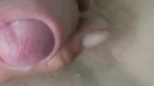 Up close big dick cumshot 