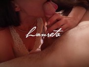 She Swallows His Huge Load! Sensual Edging Blowjob, Girl Begging For Cum - Amateur Lanreta 1/16