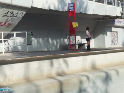 Public Agent - euro nurse transferred from different city takes cash to suck and fuck big black cock outdoors