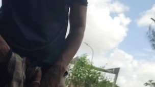 Exhibicionist latin in the park