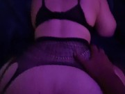 Slutty Asian Chick takes BBC doggystyle  2/16