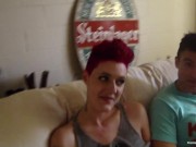 Tattooed redhead fucks her boyfriend for the first time on camera 5/16